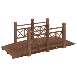 vidaXL Ponte Giardino Ringhiere 150x67x56cm Legno Massello Abete Rosso