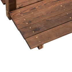 vidaXL Ponte Giardino Ringhiere 150x67x56cm Legno Massello Abete Rosso