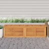 vidaXL Contenitore Giardino con Borsa 200x50x53cm Legno Massello Teak