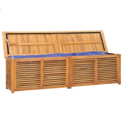 vidaXL Contenitore Giardino con Borsa 200x50x53cm Legno Massello Teak