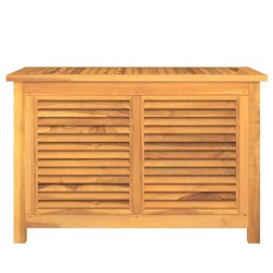 vidaXL Contenitore Giardino con Borsa 90x50x58cm Legno Massello Teak