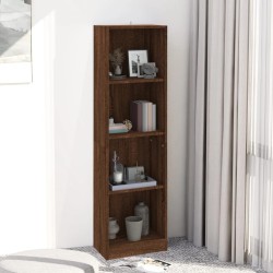 vidaXL Libreria 4 Ripiani Rovere Marrone 40x24x143cm Legno ingegnerizzato