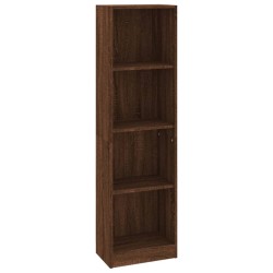 vidaXL Libreria 4 Ripiani Rovere Marrone 40x24x143cm Legno ingegnerizzato