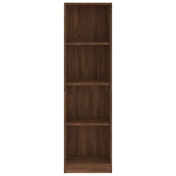 vidaXL Libreria 4 Ripiani Rovere Marrone 40x24x143cm Legno ingegnerizzato