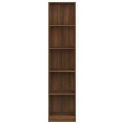 vidaXL Libreria 5 Ripiani Rovere Marrone 40x24x175cm Legno ingegnerizzato