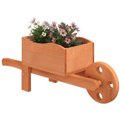 vidaXL Fioriere a Carriola 2 pz 47x15x19 cm Legno Massello di Abete