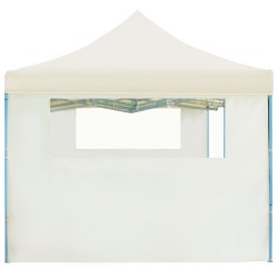   Tenda Pieghevole Pop-Up con 5 Pareti Laterali 3x9 m Crema