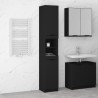 vidaXL Armadietto da Bagno Nero 32x34x188,5 cm in Legno ingegnerizzato