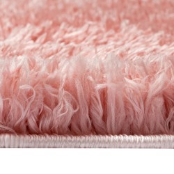 Tappeto Shaggy a Pelo Lungo Rosa 120x170 cm 50 mm