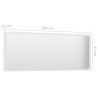   Specchio da Bagno Bianco Lucido 100x1,5x37 cm in Truciolato