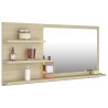   Specchio da Bagno Rovere Sonoma 90x10,5x45 cm in Truciolato