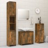   Armadietto Bagno Rovere Fumo 30x30x95 cm in Legno Ingegnerizzato