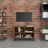 Mobile TV con Gambe in Metallo Rovere Marrone 69,5x30x50 cm