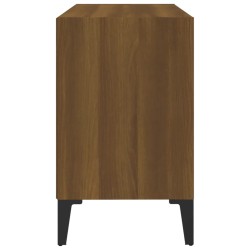 Mobile TV con Gambe in Metallo Rovere Marrone 69,5x30x50 cm