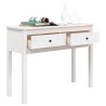   Tavolo Consolle Bianco 100x35x75 cm in Legno Massello di Pino