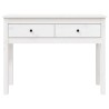   Tavolo Consolle Bianco 100x35x75 cm in Legno Massello di Pino