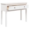   Tavolo Consolle Bianco 100x35x75 cm in Legno Massello di Pino