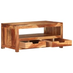 Tavolo da Caffè 84x49x40 cm Legno Massello di Acacia