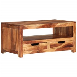 Tavolo da Caffè 84x49x40 cm Legno Massello di Acacia