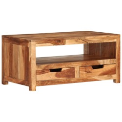 Tavolo da Caffè 84x49x40 cm Legno Massello di Acacia