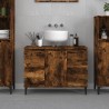 vidaXL Mobile Lavabo Rovere Fumo 80x33x60 cm in Legno ingegnerizzato