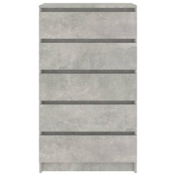 vidaXL Cassettiera Grigio Cemento 60x36x103 cm in Legno ingegnerizzato