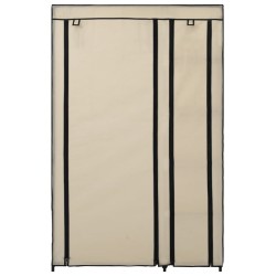   Armadio Pieghevole Crema 110x45x175 cm in Tessuto