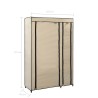   Armadio Pieghevole Crema 110x45x175 cm in Tessuto