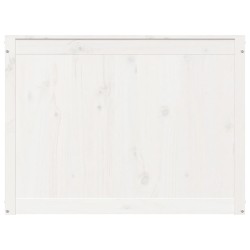 vidaXL Contenitore per Bucato Bianco 88,5x44x66 cm Legno Massello Pino