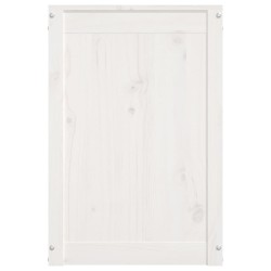 vidaXL Contenitore per Bucato Bianco 88,5x44x66 cm Legno Massello Pino