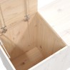 vidaXL Contenitore per Bucato Bianco 88,5x44x66 cm Legno Massello Pino