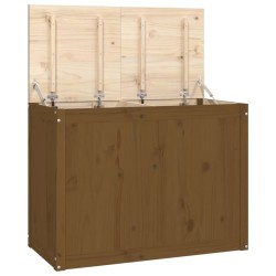 vidaXL Contenitore per Bucato Miele 88,5x44x66 cm Legno Massello Pino