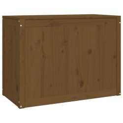 vidaXL Contenitore per Bucato Miele 88,5x44x66 cm Legno Massello Pino