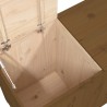 vidaXL Contenitore per Bucato Miele 88,5x44x66 cm Legno Massello Pino