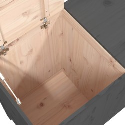 vidaXL Contenitore per Bucato Grigio 88,5x44x76 cm Legno Massello Pino