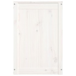 vidaXL Contenitore per Bucato Bianco 44x44x66 cm Legno Massello Pino