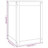 vidaXL Contenitore per Bucato Bianco 44x44x66 cm Legno Massello Pino