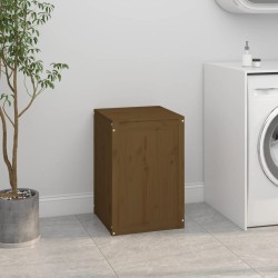 vidaXL Contenitore per Bucato Miele 44x44x66 cm Legno Massello Pino