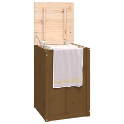 vidaXL Contenitore per Bucato Miele 44x44x66 cm Legno Massello Pino