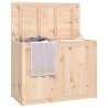 vidaXL Contenitore per Bucato 88,5x44x66 cm Legno Massello Pino