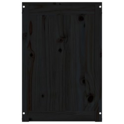 vidaXL Contenitore per Bucato Nero 88,5x44x66 cm Legno Massello Pino