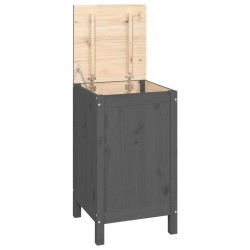 vidaXL Contenitore per Bucato Grigio 44x44x76 cm Legno Massello Pino