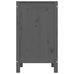 vidaXL Contenitore per Bucato Grigio 44x44x76 cm Legno Massello Pino