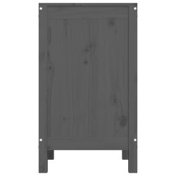 vidaXL Contenitore per Bucato Grigio 44x44x76 cm Legno Massello Pino