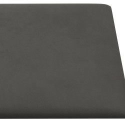   Pannelli Murali 12 pz Grigio Scuro 90x15 cm Velluto 1,62 m²