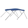   Bimini di Prua con Tendalino a 3 Archi Blu 183x196x137 cm