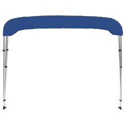   Bimini di Prua con Tendalino a 3 Archi Blu 183x196x137 cm