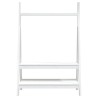 vidaXL Appendiabiti Bianco 100x45,5x150 cm Legno Massello di Pino