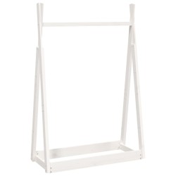 vidaXL Appendiabiti Bianco 100x45x150 cm in Legno Massello di Pino