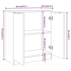   Credenze 3 pz Rovere Fumo in Legno Ingegnerizzato